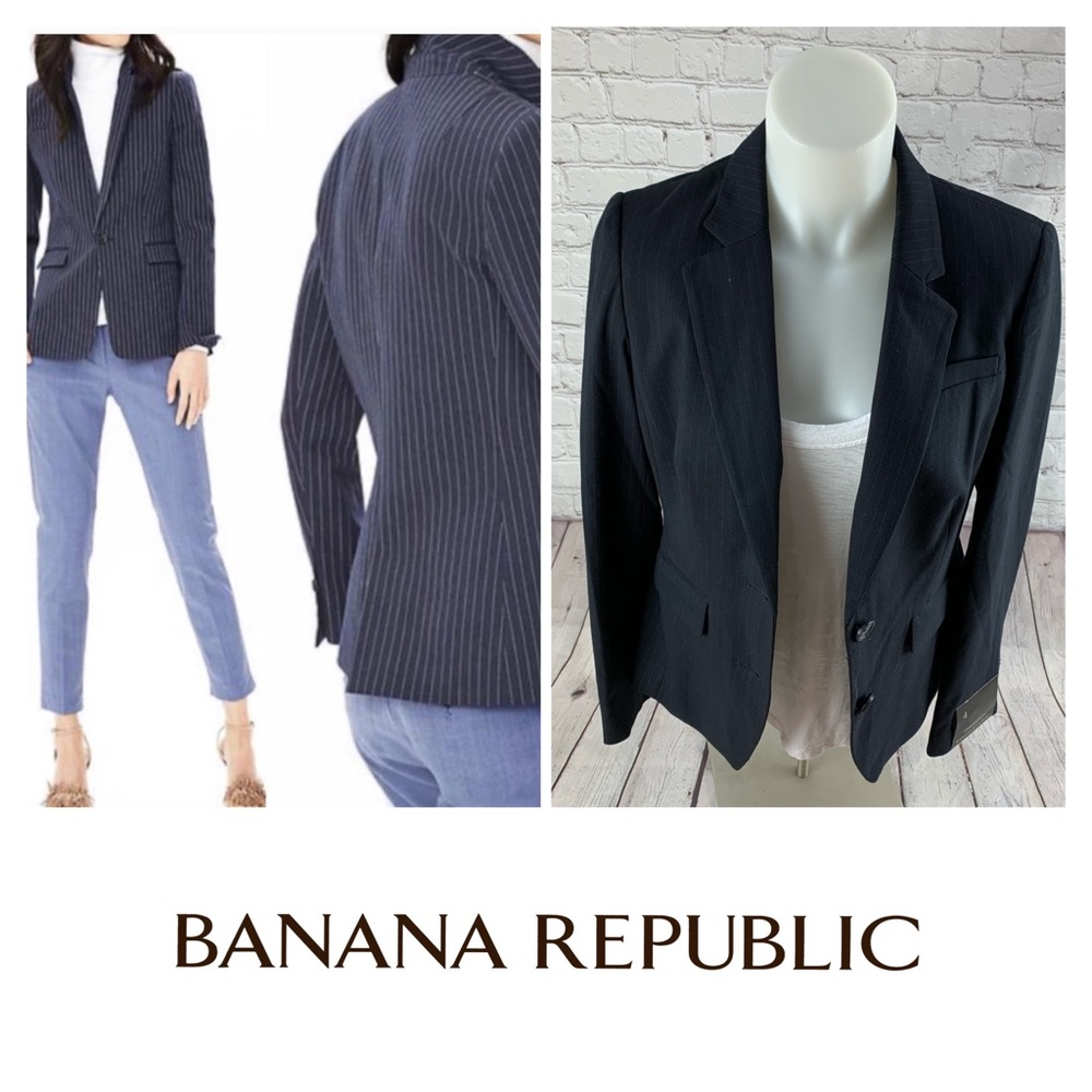 NWT Banana Republic Pinstripe Suit Jacket Blazer